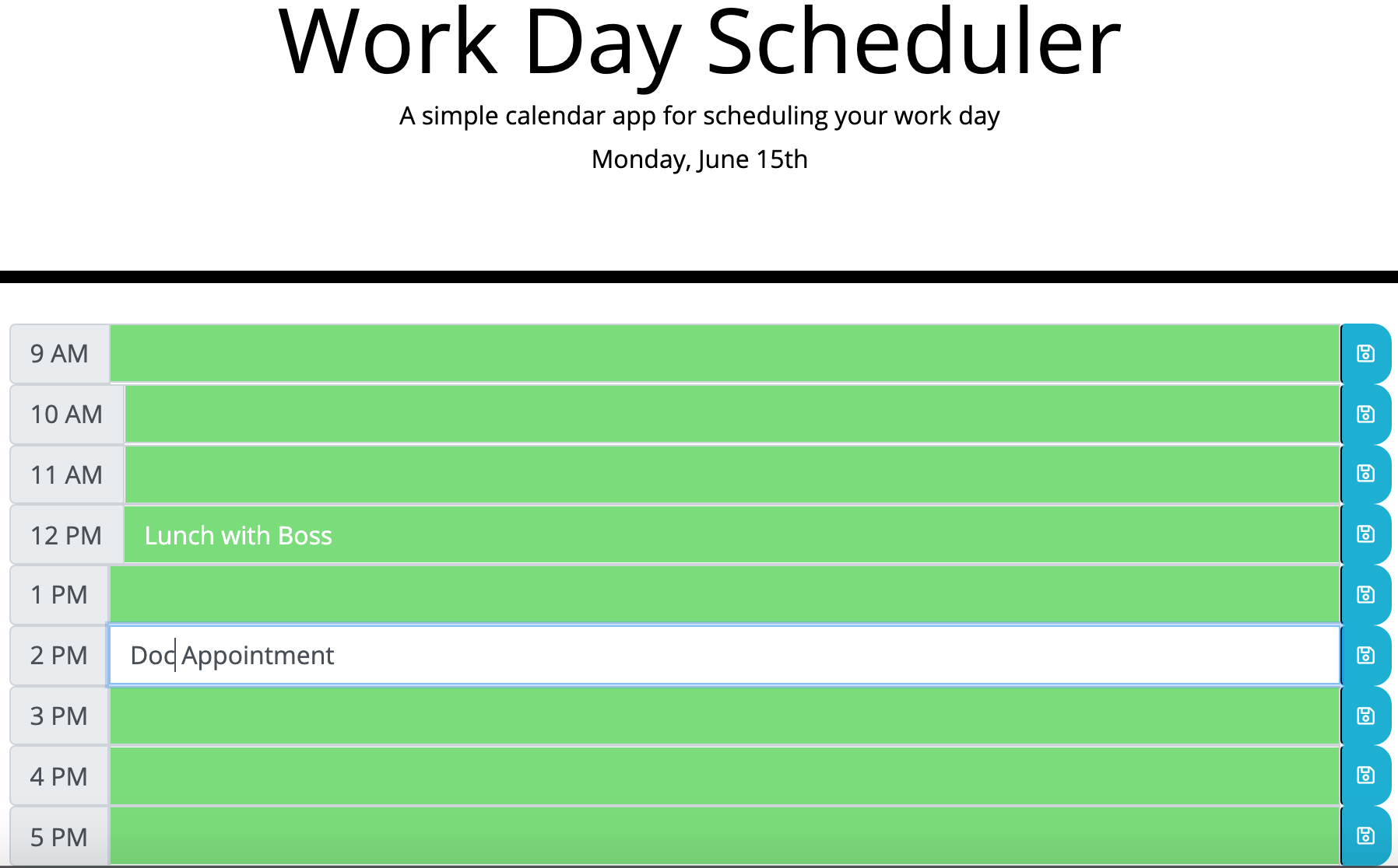 Work-Day Scheduler