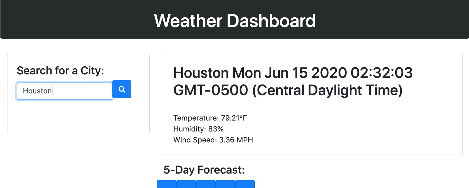 Weather Dashboard